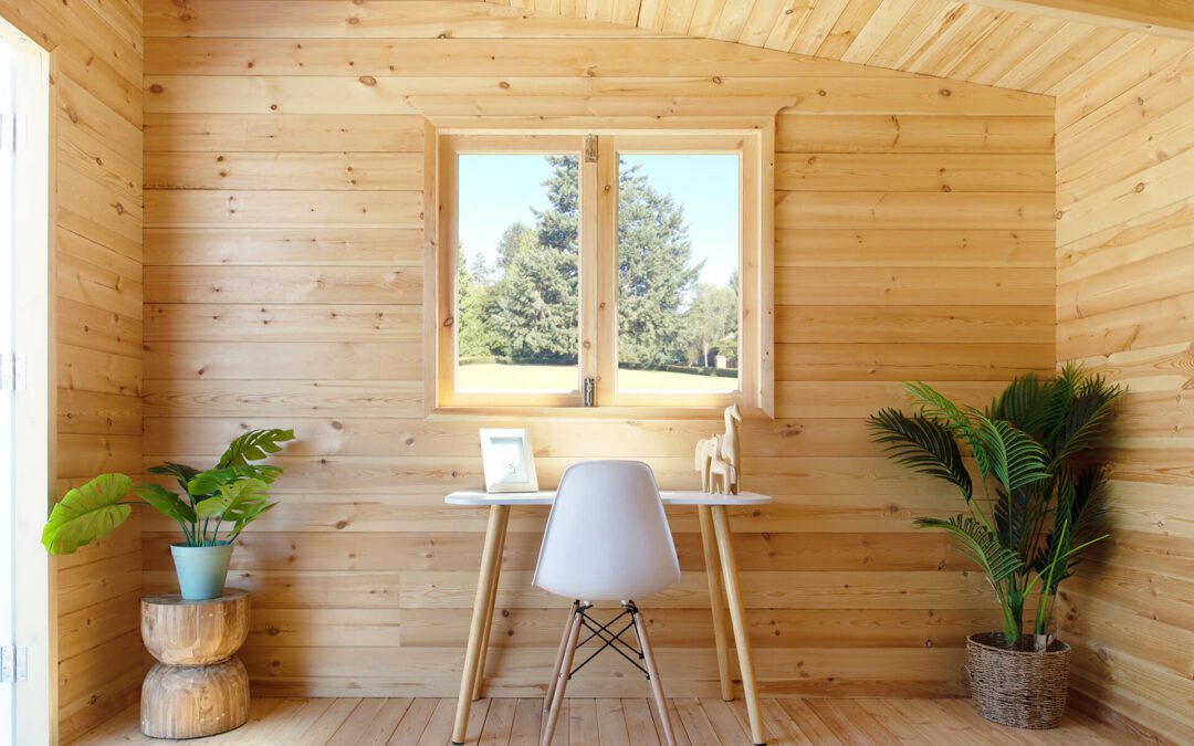 Garden timber cabin office